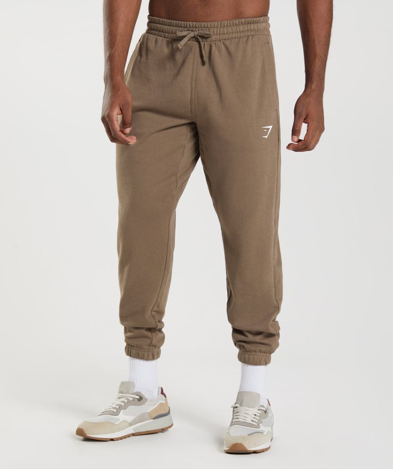 Men\'s Gymshark Essential Oversized Jogger Brown | NZ 2PRMWJ